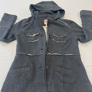 Mossimo Supply Co. Charcoal Hooded Jacket